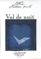 "Caviardage Aléatoire ? Vol de Nuit", Christian Alle, carte postale caviardée. Pièce unique
