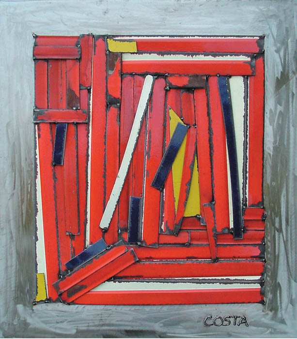 panneaux émaillés sur tôle 74 x  65 cm