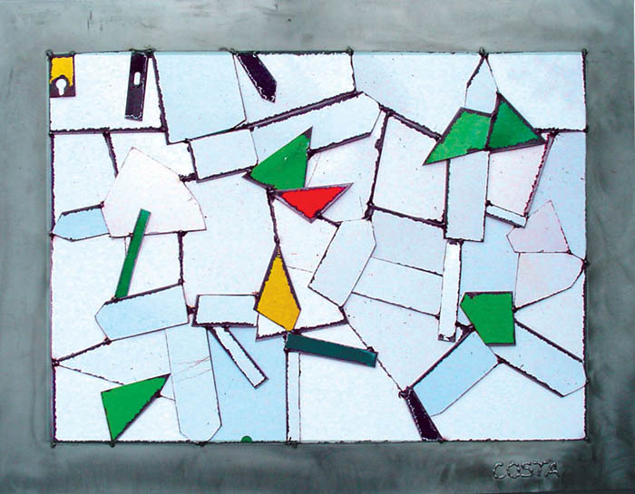 panneaux émaillés sur tôle 74,5 x  96,5 cm
