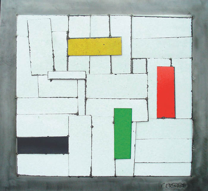 panneaux émaillés sur tôle 96,5 x  104 cm