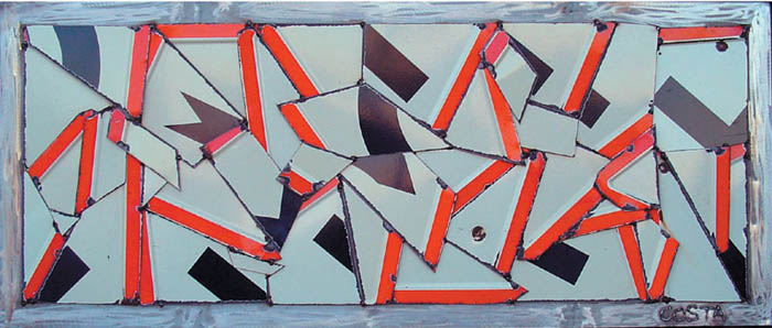 panneaux signalétiques émaillés sur tôle 68,5 x 162 cm
