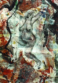 "La Danseuse", bristol collé sur papier