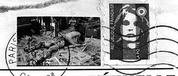 Timbre sur lettre du Peintre Nato à Laur@nne.