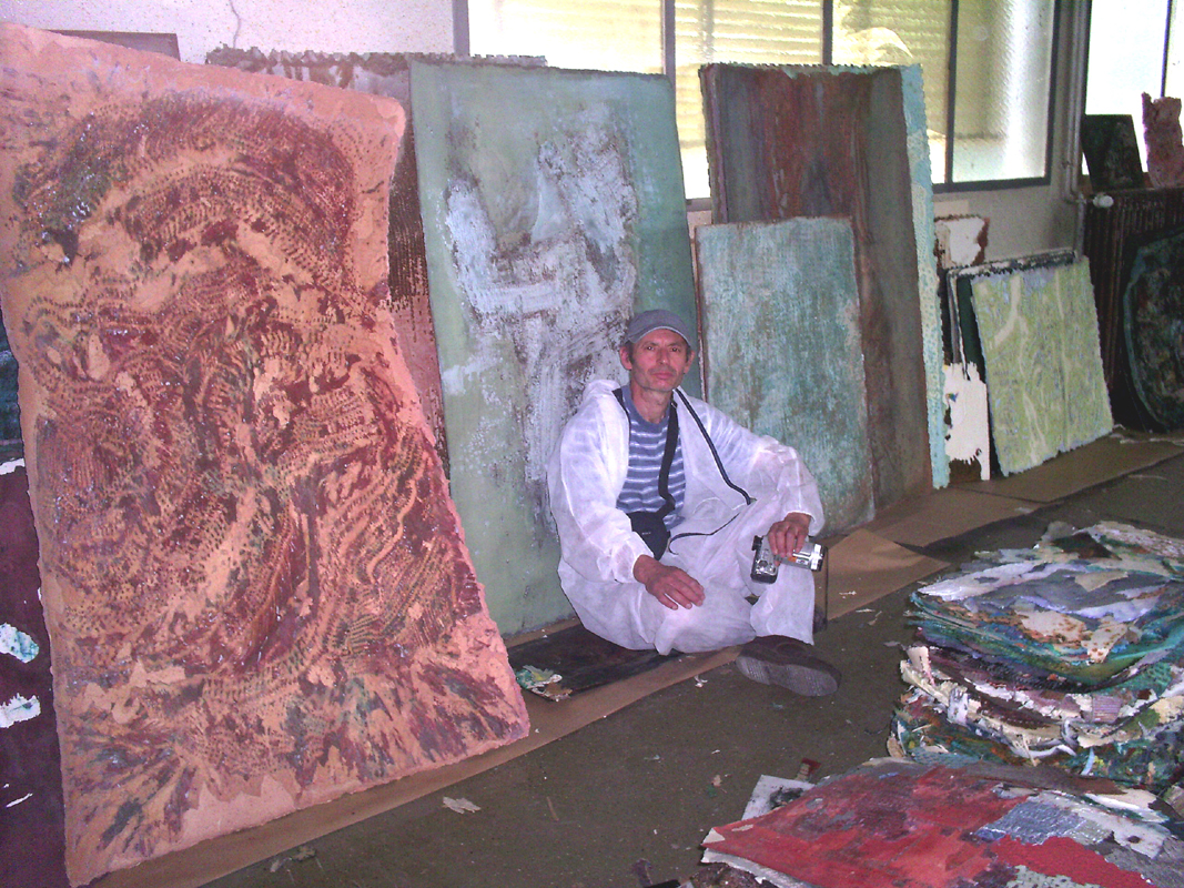 Jacques Rouby dans son atelier