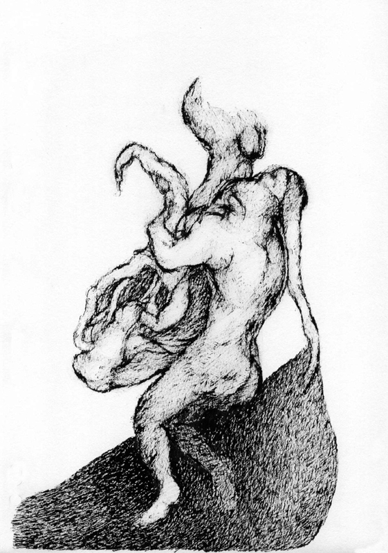 dessin, encre sur papier