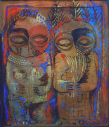 Figurine, peinture de Yao Metsoko